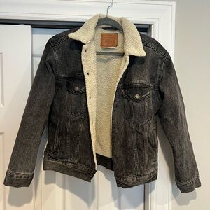 Levi's Cream Sherpa Lined Jacket